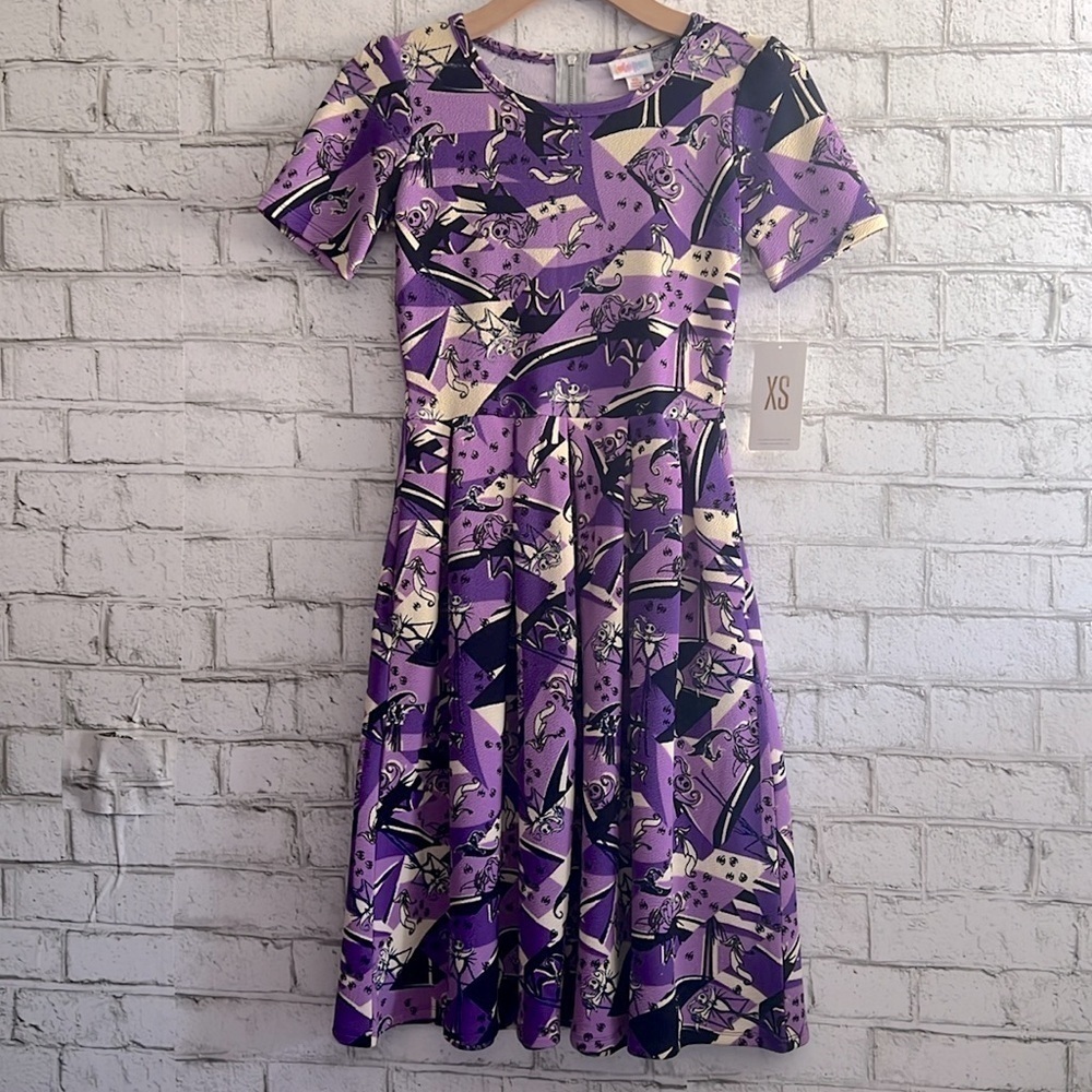 NEW!!! Disney Villains Amelia LuLaRoe Pocket Dress Jack Skellington Size XS